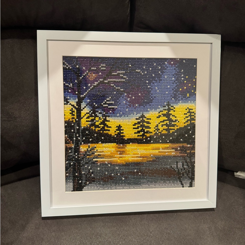 Starry Night Mosaic Framed Art